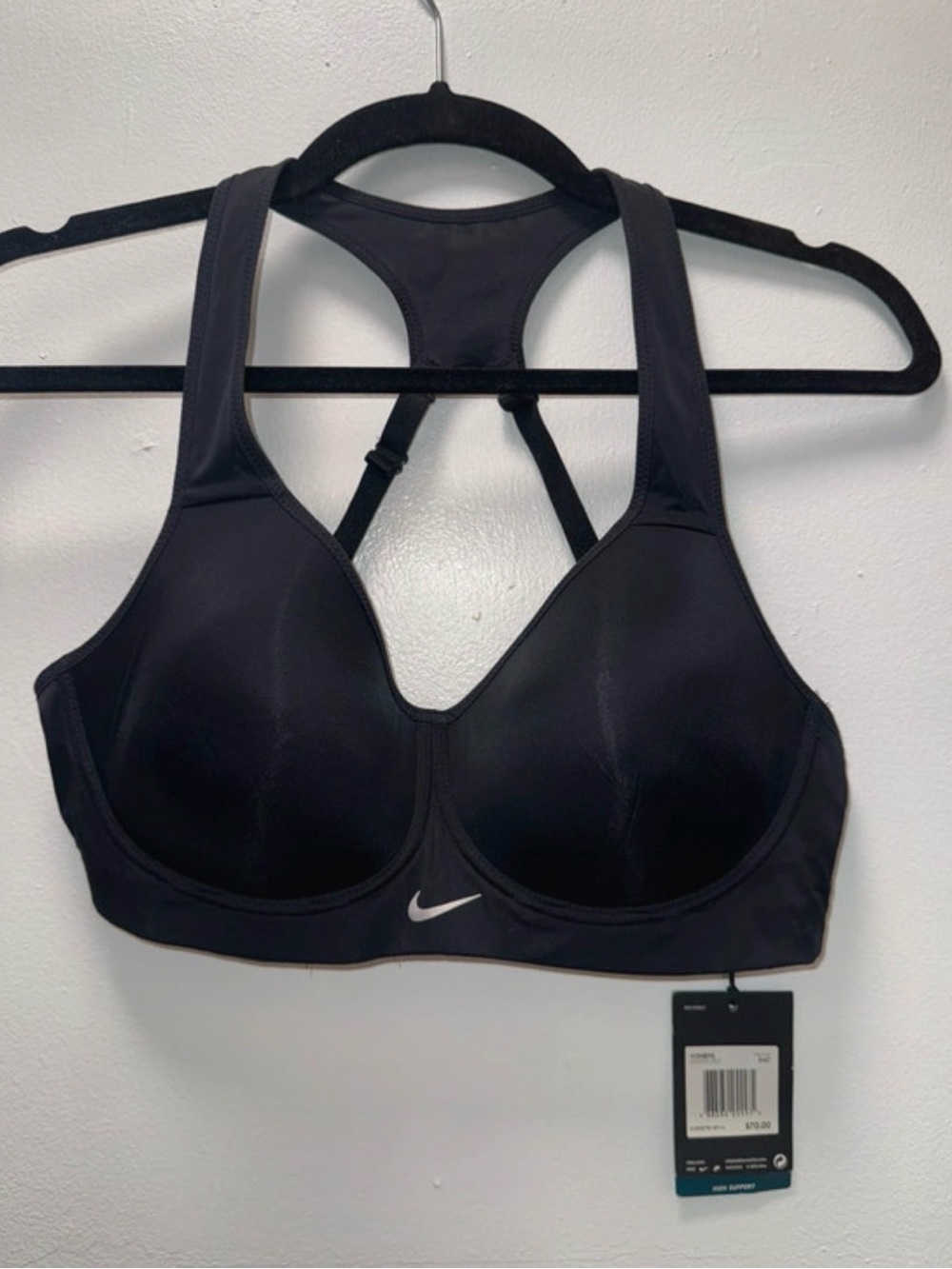 Nike Black Padded Racerback High-Impact Sports Bra